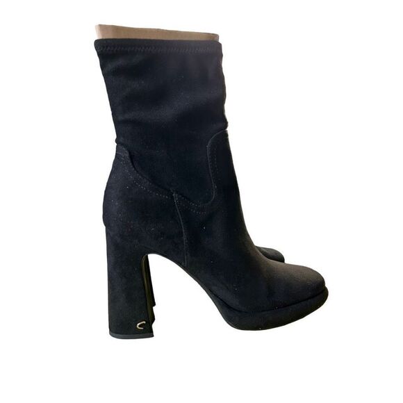 NWT NEW Circus by Sam Edelman Francis Black Ankle Bootie Chunky Heel Size 10 - Picture 3 of 10